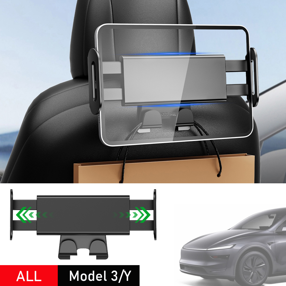 Tablet Ipad Accessories - สําหรับTeslaรุ่น 3 Y Juniper 2025 ด้านหลังที่นั่งHeadrestผู้ถือโทรศัพท์แท็บเล็ตด้านหลังหมอนปรับสําหรับ