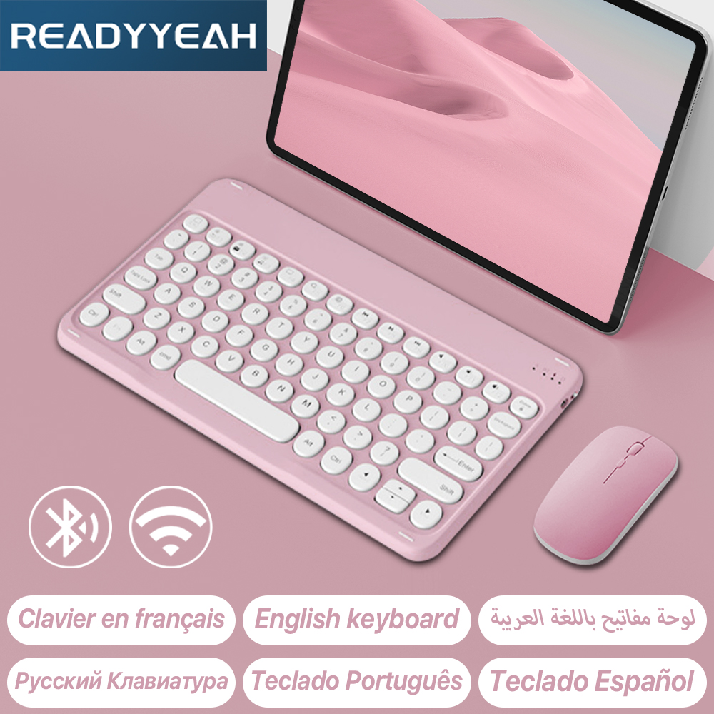 Tablet Accessories Kit - คีย์บอร์ดและเมาส์ไร้สายสำหรับ Apple Samsung คีย์บอร์ดบลูทูธสำหรับ iPad iPhone