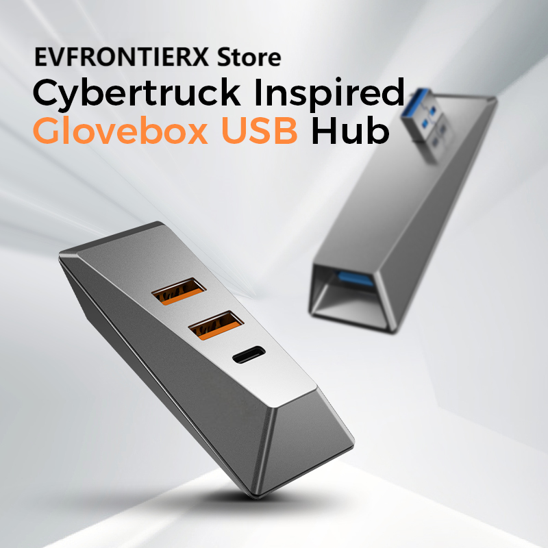 Usb Hub Type C - ฮับข้อมูลสำหรับช่องเก็บของในรถ Tesla Model 3 Highland/Y Juniper/YL