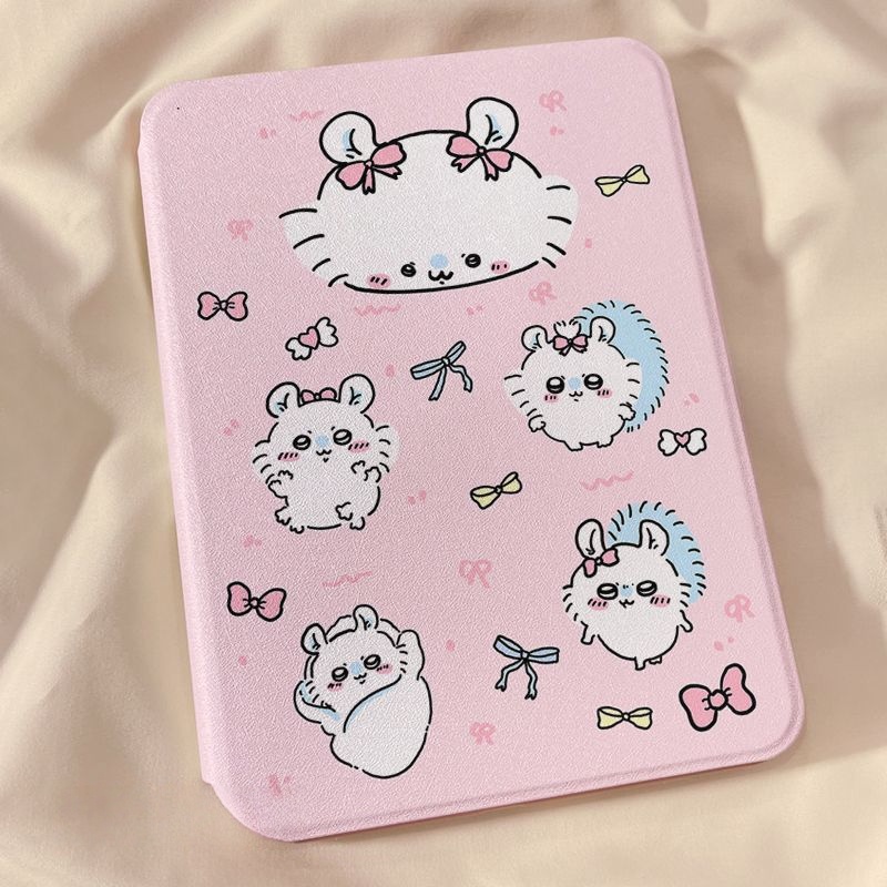 Tablet Ipad Accessories - อะนิเมะชิอิคาวะ โมมงะการ์ตูนเหมาะสำหรับไอแพดแท็บเล็ตเคสหมุนได้ 360 องศาพร้อมถาดใส่ปากกาป้องกันการตกทนต่อการสึกหรอน่ารักน่ารัก