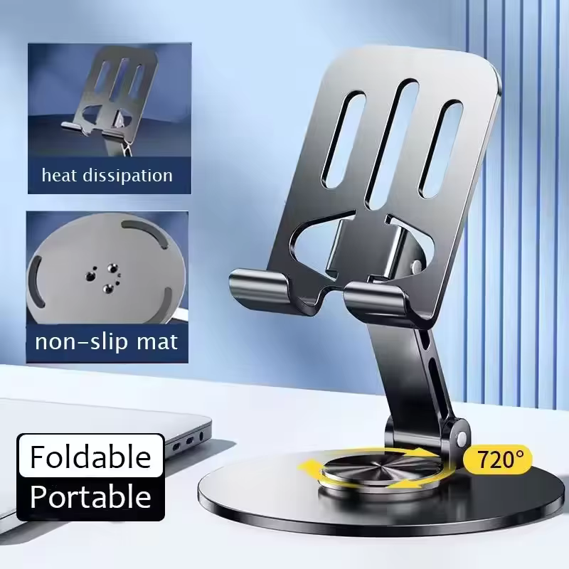 Tablet Ipad Accessories - 720 ° ขาตั้งแท็บเล็ตแบบพกพา ทำจากอะลูมิเนียมอัลลอย หมุนได้ สำหรับ