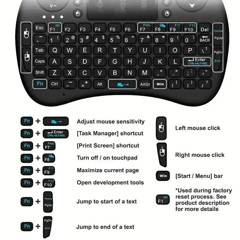 คีย์บอร์ดบลูทูธขนาดเล็ก 2.4GHz - Accessories For Android Tablet บทวิจารณ์และราคา