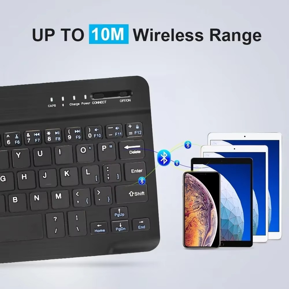 7/10 นิ้วบลูทูธไร้สายแป้นพิมพ์ - Tablet Accessories Kit บทวิจารณ์และราคา