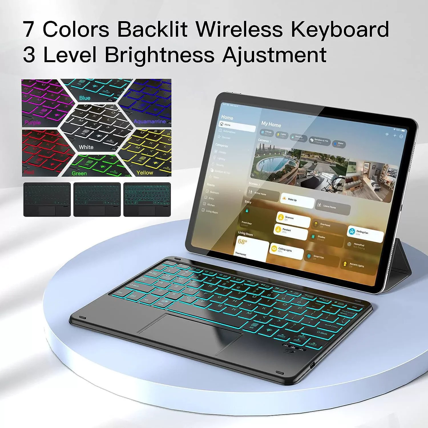 คีย์บอร์ดทัชแพดแบบมีไฟแบ็คไลท์ - Accessories For Android Tablet บทวิจารณ์และราคา
